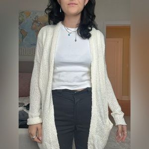 Talula Small Cream Long Cardigan
